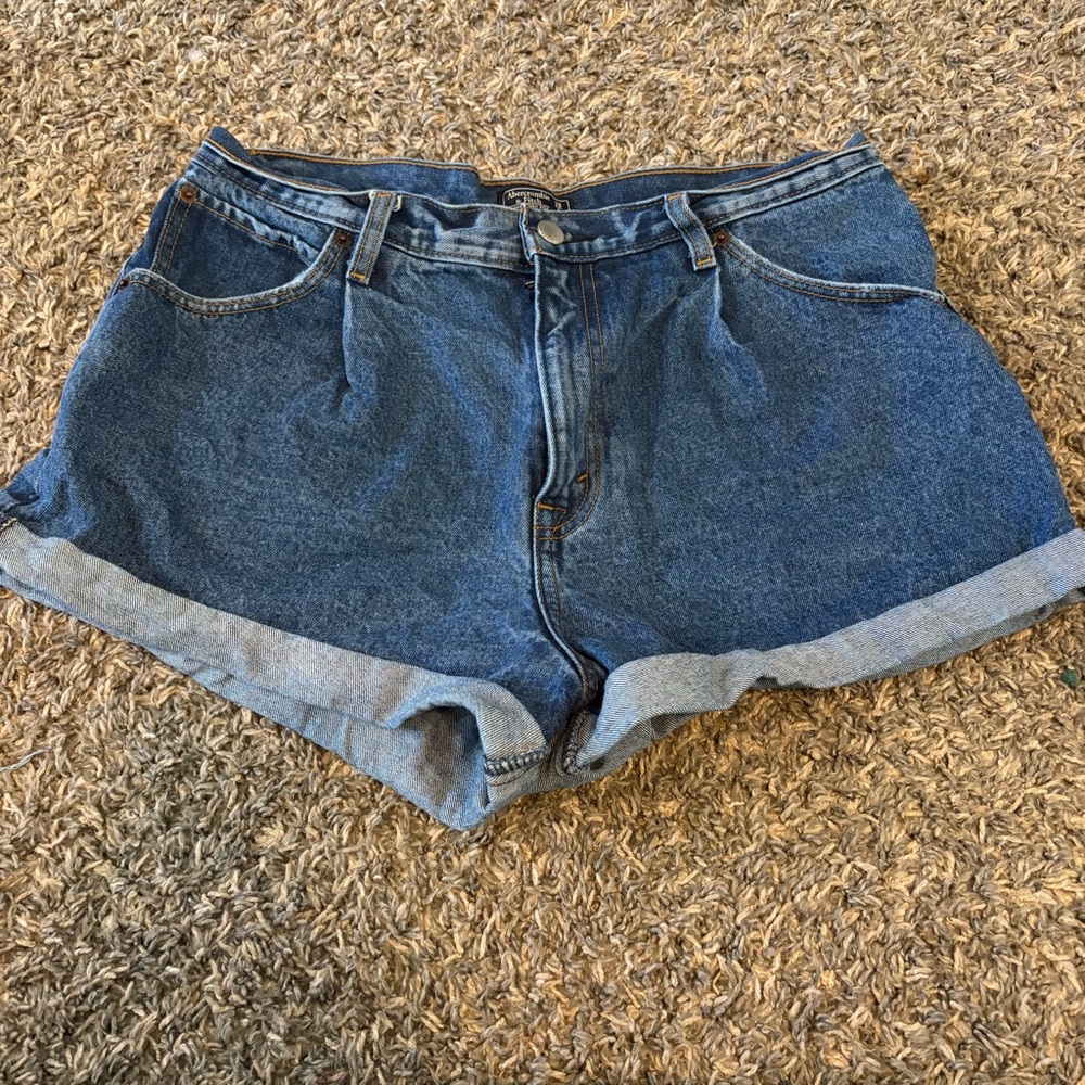 Abercrombie Annie High Rise Denim Shorts